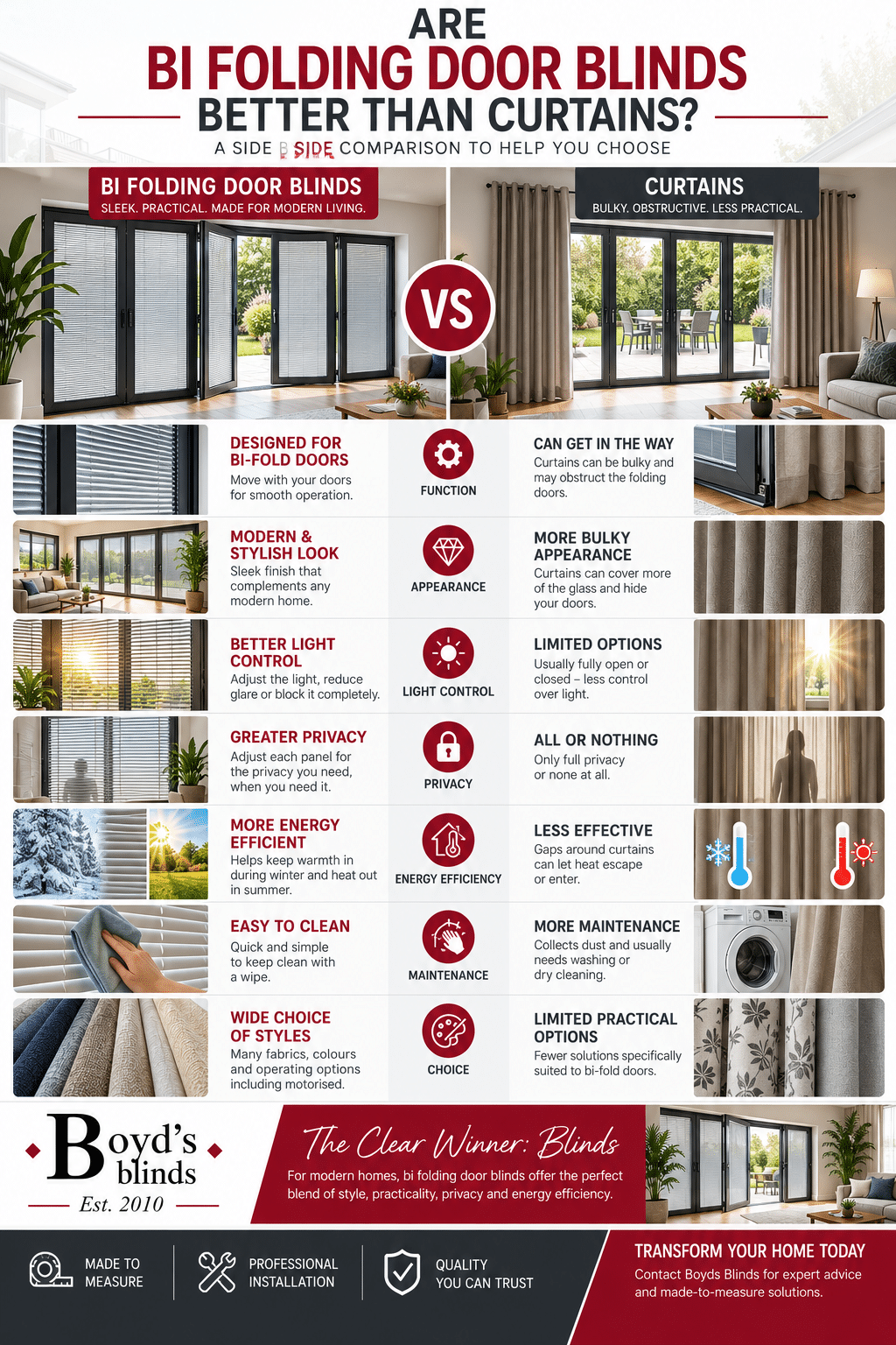 Are Bi Folding Door Blinds Better Than Curtains?